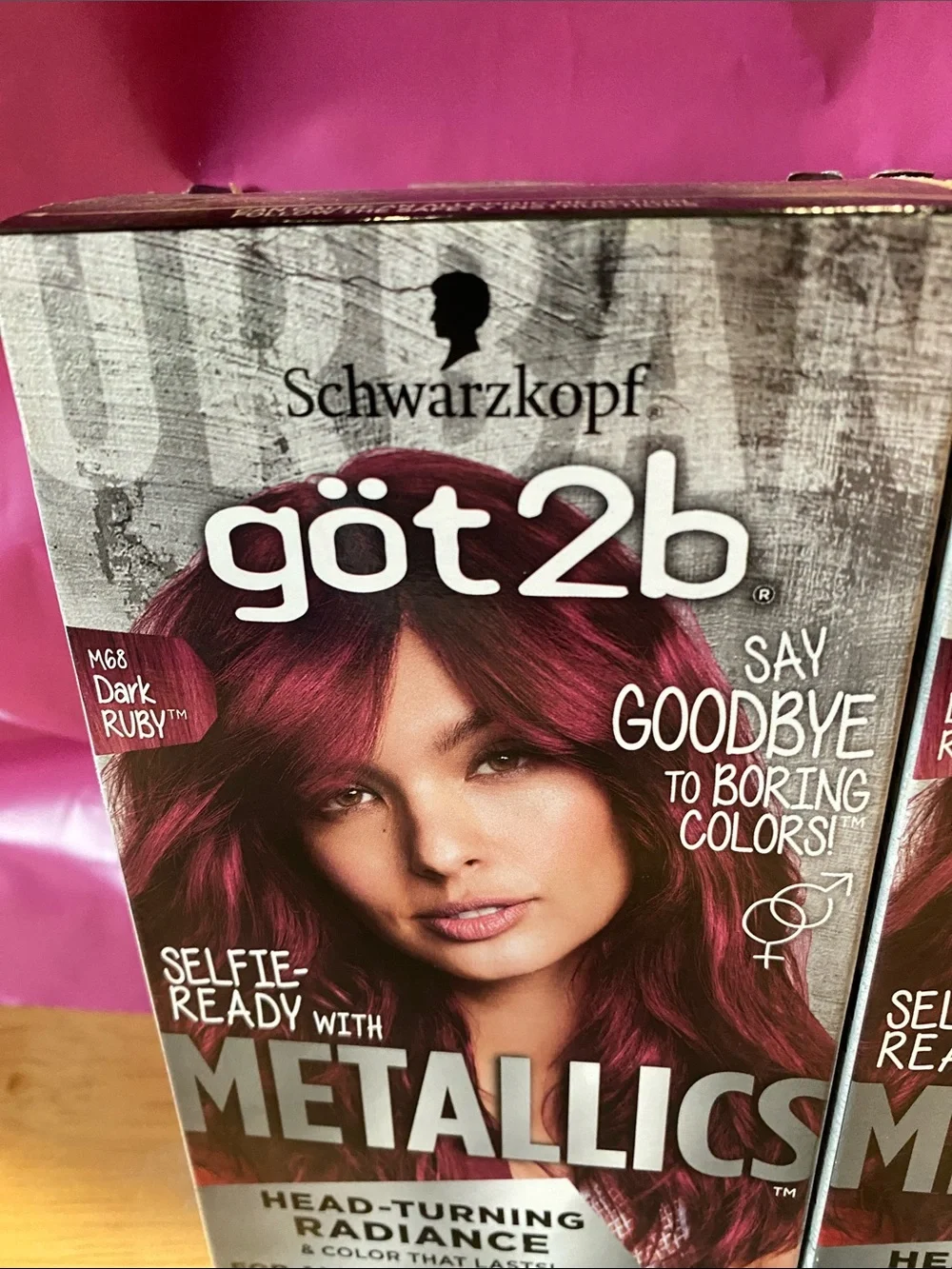 göt2b Metallics Hair Color by Schwarzkopf - Dark Ruby (M68) NIB